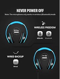 Mpow 059 Auriculares Bluetooth sobre el oído, Auriculares inalámbricos estéreo de alta fidelidad, plegables, suaves proteínas de memoria, con micrófono integrado y modo de cable para PC teléfonos móviles TV