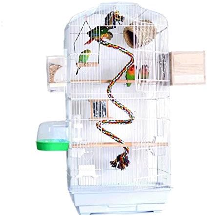 Image showcasing bird cage Three-tiered Wrought Iron Big Birdcage Top Luxury Bird Cage ...