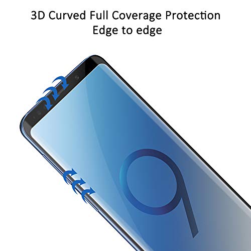 mixigoo 2 Pièces Verre Trempé pour Samsung Galaxy S9, Couverture Complète Film Protection écran Galaxy S9 avec Cadre d\'Alignement Anti-Rayures sans Bulles Protecteur D\'écran pour Samsung Galaxy S9