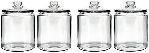 Anchor Hocking Heritage Hill Glass 0.5 Gallon Storage Jar, Set of 2 (Pack of 4)