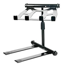 Pyle PLPTS55 - Portable, Folding Tabletop DJ Gear Stand for Laptop Mixer or Other Gear - Adjustable Angle and Height
