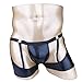 CHICTRY Men's Patent Leather Jockstraps Boxers Briefs Hollow Out Backless Bikini Underwear