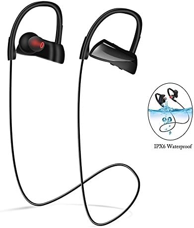 Wireless Bluetooth Headphones, Super Bass Sound with IPX6 Waterproof V4.1 Bluetooth Earphones with Microphone Sport Headphones for Running