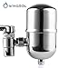 WINGSOL Water Faucet Filter Stainless-Steel Reduce Odor High Flow,Water Purifier,Remove Sediment,for Faucets-Fits Standard Faucets