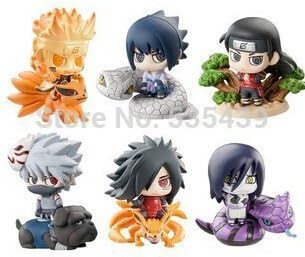 Q Version Naruto Uchiha Sasuke Uchiha Madara Orochimaru Action Figure Toys Christmas Toy (6PCS/set 5cm) by Figure Toys