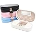 Qudasar PDTXCLS Aeiniweraabbcc XGATML a mcyiqihai JL LELADY JEWELRY Small Jewelry Box Travel Jewelry Boxes Case Portable PU Leather Jewelry Boxes with Mirror for Women Girls (White)
