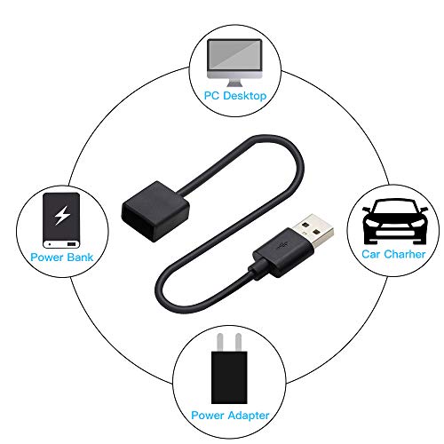 VEEAPE JUU L Magnetic Charger USB Cable - 2.6 Ft Cord - Fast Safe Charge - Compatible with Any USB Output Device - (2 Pack)