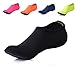 JACKSHIBO Men Women Quick-Dry Water Skin Shoes Aqua Socks for Water Sports Swim Surf Yoga Exercice Beach Black XXXL