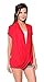 Free to Live Women's Lightweight Short Sleeve Criss Cross Pullover Nursing Top Red
