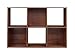 ClosetMaid Cubeicals 6 Cube Storage Shelf Organizer Bookshelf, Stackable, Vertical Or Horizontal, Easy Assembly, Wood, Dark Cherry Finish