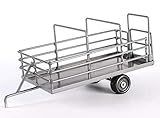 Little Buster Toys Cattle Trailer - Heavy Duty Metal Cattle Trailer in Gray, 1/16th Scale