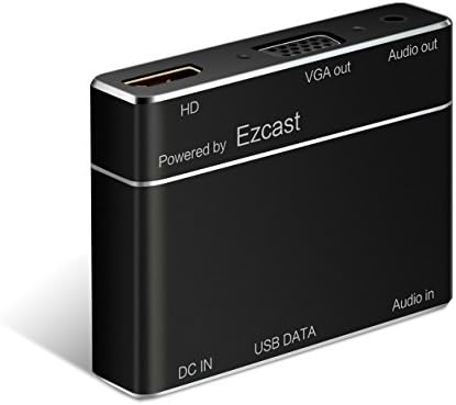 New version! 2017 Same frequency mirror EZCAST Digital AV Adapter Converter Micro USB to HDMI + VGA + Audio Dual Display Full HD 1080P Power