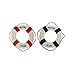 2 PCS Welcome Aboard Cloth Decorative Life Ring,Red & Blue 6