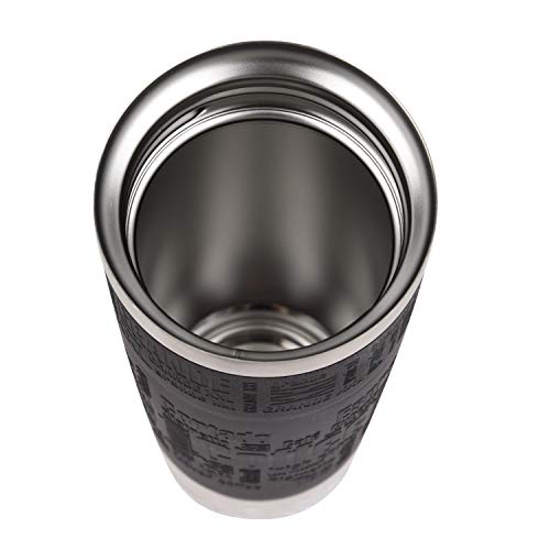 Emsa Travel Mug Classic Grande Thermobecher 500ml, Kaffeebecher to go hält 6h heiÃ, 12h kalt, auslaufsicher, Easy Quick-Press-Verschluss, Isolierbecher mit 360°-Trinköffnung, schwarz, 515615 – Bild 7
