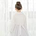 SK Studio Girls Princess Faux Fur Flower Bolero Shrug Party Wedding Dress Up Ivory
