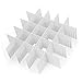 Grid Drawer Divider 8pcs Adjustable DIY Plastic Closet Separator Household Organizer Thickening Spacer Sub-grid Shelves Tidy Closet Stationary Makeup Socks Underwear Scarves Organizer (White)