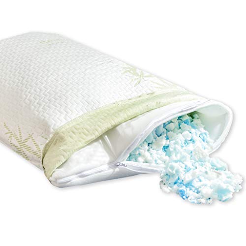 Set of 2 Bamboo Sleep Premium Bamboo Memory Foam Pillow Ultra Cool