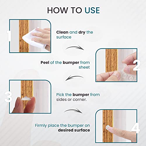 Bumpers 200 pcs Soft Close 3M Sticky Pads, Self Adhesive Rubber