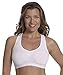 Carole Martin Racerback Sport Bra with Low Impact for Yoga Cycling Hiking Fitness -44 White