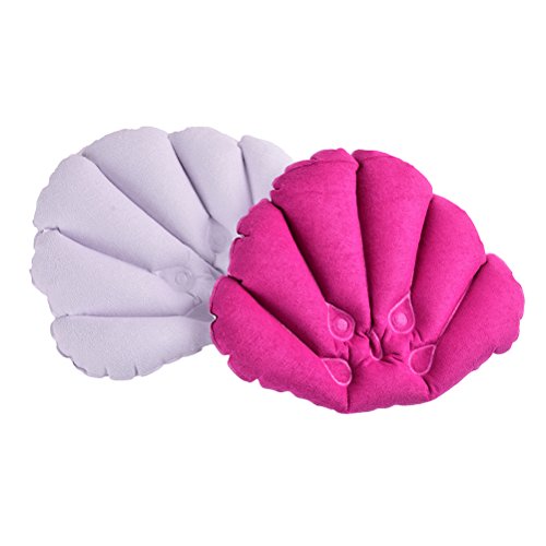 1 Piece Bathroom Inflatable Spa Pillow Soft Back Neck Cushion for Bathtub, Random Color