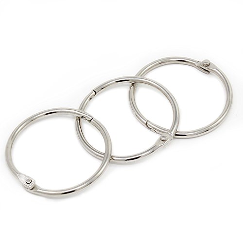 AIKE Book Rings Metal Loose Leaf Binder Rings Key Rings for Scrapbook/Album/Craft 20Pcs (1.5inch/38mm)
