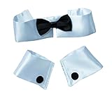 Collar Tie and Cuff Set Stripper Playboy Bunny