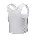 Vinaka Super Flat Les Lesbian Tomboy Short Vest Chest Binder Tops (Medium, White)