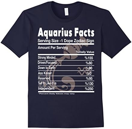 Men's Aquarius Facts - Aquarius Funny T Shirt Large Navy