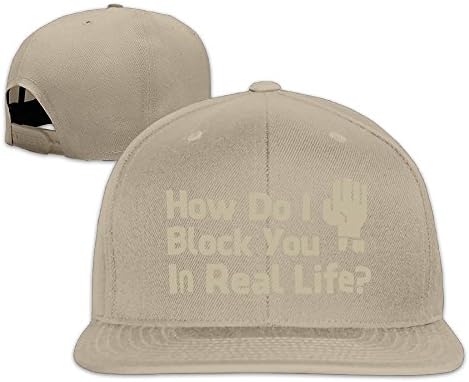 XsWu How Do I Block You In Real Life Flat Bill Snapback Adjustable Walk Caps Natural