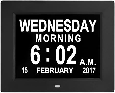 Updated Version Digital Wall Clock- Alarm clocks- Kitchen LED Clock- Extra Large Electronic Calendar Day Clock with Battery Backup- Large Numbers(Black)