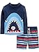 Simple Joys by Carter's Boys' Toddler 2-Piece Swimsuit Trunk and Rashguard, Blue Shark, 2T