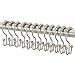 Amazer Shower Curtain Hooks Rings, Stainless Steel Shower Curtain Rings, 12Pcs Double Glide Shower Hooks for Bathroom Shower Curtain Rods Dual Rust-Resistant Shower Rings, Matte Nickel