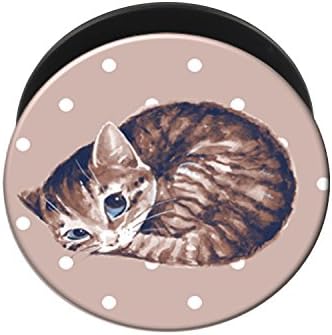 Smart Phone Expanding Stand and Grip - Cell Phone accessories (Galaxy S7, S7 Edge, iPhone SE / 6 / 6+ /6S / 7 /7+) and tablet devices (Amazon Fire, iPad / IPad Mini (Brown Kitty)
