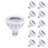 LightStory MR16 LED Bulbs, 12 Volt, 5W 450lm, 50W Halogen Bulbs Equivalent, 3000K Warm White, 40° Beam Angle Non-Dimmable MR16 GU5.3 LED Light Bulbs, UL Listed, Pack of 10