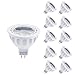 LightStory MR16 LED Bulbs, 12 Volt, 5W 450lm, 50W Halogen Bulbs Equivalent, 3000K Warm White, 40° Beam Angle Non-Dimmable MR16 GU5.3 LED Light Bulbs, UL Listed, Pack of 10
