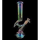 DIORSQT- 12Inch Pipe Handmade Glass Plating Design - with Ice Frame Perfect Water Bottle Design (02)