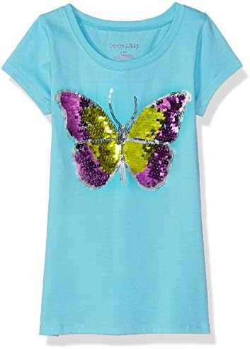 Colette Lilly Girls' Short Sleee Sequin Tee