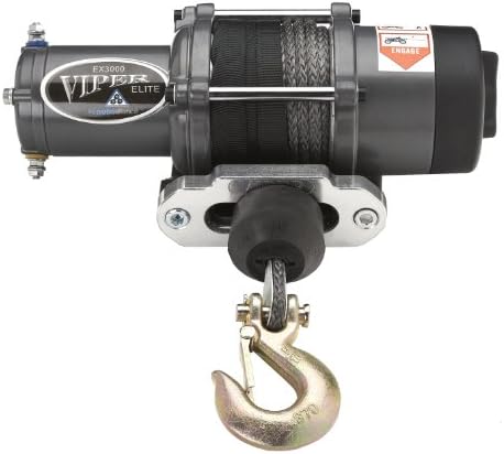 Viper Elite 3000LB ATV Winch &amp; Custom Mount for Honda Pioneer 500 with BLACK AmSteel-Blue Synthetic Rope