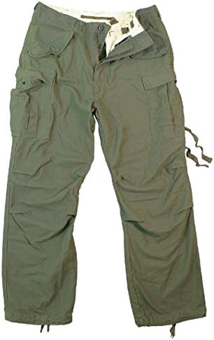 Ovedcray Clothing Men's Vintage M-65 Korean War Replica Cargo Field Pants - OD Camo Or Khaki