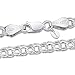 Amberta 925 Sterling Silver 4.5 mm Double Curb Chain Bracelet Length 7