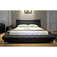 GREATIME B1053-5 King Black Modern Platform Bed