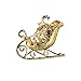 LUX ACCESSORIES Holiday Christmas Xmas Santa Sleigh Ride Sled Gifts Brooch Pin