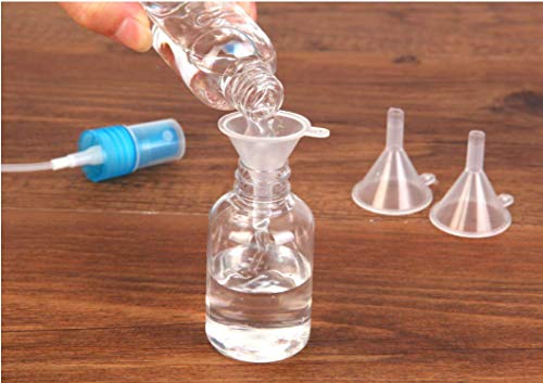 Astra Gourmet Small Clear Plastic Mini Funnels for Bottle Filling Perfumes Essential Oils Science Laboratory Chemicals Arts and Crafts Supplies 20pcs
