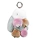 KUMEED Rex Rabbit Bunny Keychain Easter Rabbit Fur Fluffy Cute Pom Pom Key Ring Pendant Key Chains for Women Girl Bag Handbag Car Decoration Multicolor