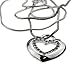 Silver Open Heart Pendant I Love You Necklace Anniversary Valentine Jewelry for Woman Girl Girlfriend