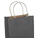 GSSUSA 50 Pcs Black Gift Bags Medium 8x4.75x10.5, Kraft Paper Bags with Handles for Shopping, Gift, Merchandise, Retail, Party Favor, Gift Bags, Bags for Small Business, Boutique, Bolsas de Papel