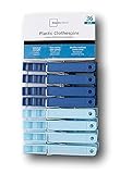 Plastic Clothespins Dark Blue Light Blue and White - 36 count