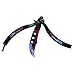 ALPHABI 100% Safety Butterfly Knife Trainer Curved Practice Balisong Unsharpened/Dull Blade CSGO Knives for Beginner So Cool Starry Sky Design Strong and Durable
