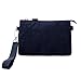 Tiny Chou Three Layers Zipper Purse Waterproof Nylon Wristlet Bag Cell Phone Pouch with Shoulder Strap
