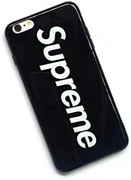 iPhone X (5.8"), Supreme Fashion Box Logo Cool Fresh Clear Grip Soft Transparent Clear Case Cover TPU Notch Protective For iPhone X (Black/ Wht Logo, iPhone X)